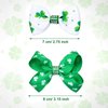 6 Pieces St. Patrick's Day Hair Bows Clips Barrettes Irish Green Shamrock Clover Hair Alligator Clips Ribbon Hair Bows Hairpin Accessories for Girls Kids Women St Patrick's Day Party Decorations