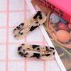 Lurrose 2 Pcs Tortoise Shell Hair Clips Leopard Barrettes Vintage Hair Clip for Girls