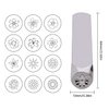 Tlimus 12pcs Flower Theme Metal Stamps, 6MM (1/4”) Metal Stamping Tools DIY Arts and Crafts Supplies Stamping Accessories, Leather & Wood Stamps