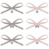 6 Pcs Bow Hair Clips Pink and Gray Alligator Clips Girls Pendant Hair Pins Barrettes Cute Hair Accessories MGPFERD