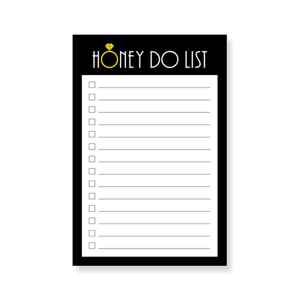 NoteworthyDesigns Honey Do List Notepad, Husband Chore Chart, Honey to Do List, Chore List for Adults, Retirement Ideas for Men, 4x6