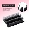TDANCE Premium D Curl 14mm Semi Permanent Individual Eyelash Extensions 0.05mm Thickness False Mink Silk Volume Lashes Extensions Professional Salon Use(D,0.05,14mm)