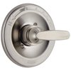 Delta Faucet Foundations 13 Series Single-Function Shower Valve Trim Kit, Shower Handle, Delta Shower Trim Kit, Stainless BT13010-SS (Valve Not Included)