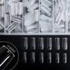 LoveOurHome 600pc Medium Square Fake Nail Tips Full Cover Clear Acrylic False Nails Short Soft Gel X Nail Art Tips Artificial Fingernails for Salon and Home Nail Manicure Design