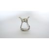 Small mini heart silver metal hair claw clip (Clip quantity: 1 clip)