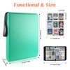 TONESPAC Teal 900 Card Binder with 9 Pockets, Durable and Waterproof PU Material, Acid Free, Suitable for All Trading Card Sizes