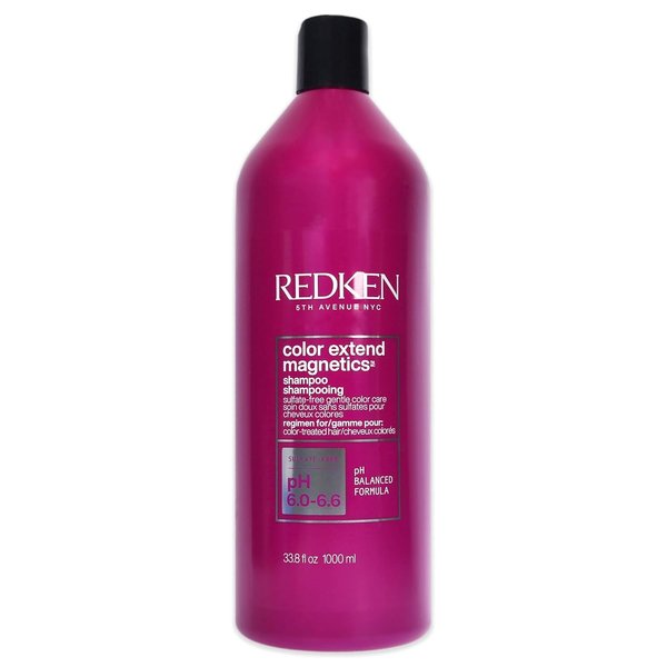 Redken Color Extend Magnetics Shampoo | For Color-Treated Hair | Gently Cleanses & Protects Color | With Amino Acid | Sulfate-Free | 33.8 Fl Oz