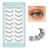 Obeyalash False Eyelashes Wispy Natural Individual Cluster Lashes 10 Pairs Mixed Lengths False Lashes Soft Lightweight Lashes DIY at Home (38#)