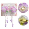2 Pack of Purple Cherry Blossoms Asian Cute Hair Accessories for Girls Sparkling Crystal Stone Braided Hair Clips for Women Unique Hanfu Decorative Floral Hair Clips Chinese Hair Accessories