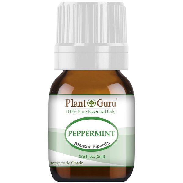 Peppermint Essential Oil 5 ml 100% Pure Undiluted Therapeutic Grade Extract of Mentha Piperita, Great for Aromatherapy Diffuser, Skin Body and Hair