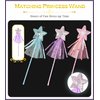 Princess Dress Up Accessories Magic Wand for Kids, 3pcs Glitter Star Wands Fairy Wands, Princess Wands for Little Girls Party Favor Decorations, Costume Set Toy Gift for 3 4 5 6 Year Old Toddler Girls