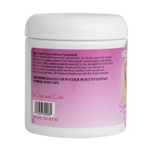 Bio-Groom Super Cream Dog Conditioner – Concentrated Coat Conditioner, Dog Bathing Supplies, Puppy Wash, Cat & Dog Grooming Supplies for Sensitive Skin, Cruelty-Free, Made in USA – 8 fl oz 1-Pack