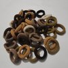 Generic Black & Brown Shades Hair Ties 50pcs for Women Girls, Seamless Thick Black Hair Band, Elastic Hair Ties No Ponytail Holder