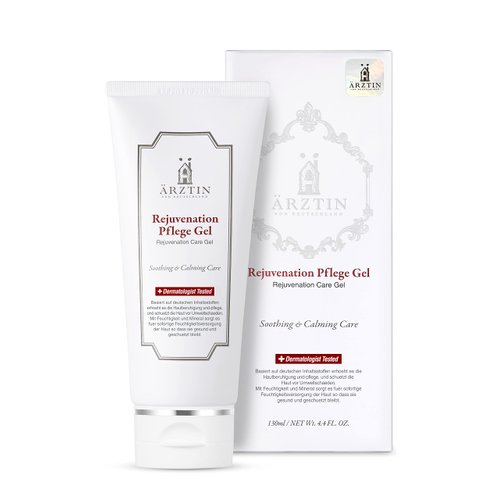 ARZTIN Rejuvenation Pflege Gel, Face & body Smoothing Gel Essence Non-Sticky Gel, After Sun with Aloe, Mineral water, 4.4 FL. Oz