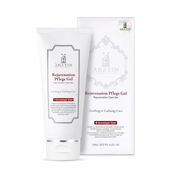 ARZTIN Rejuvenation Pflege Gel, Face & body Smoothing Gel Essence Non-Sticky Gel, After Sun with Aloe, Mineral water, 4.4 FL. Oz