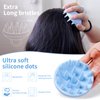 BEAUTLOHAS. Soft Silicone Head Scalp Massager Hair Shampoo Brush, Silicon Hair Scrubber Dandruff Brush for Wet and Dry Hair, for Women & Men (Wathet)