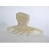 Generic Medium/small creme white marbled hair claw clip for fine, thin hair