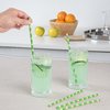 Restaurantware 7.8 Inch Paper Straws For Drinking 100 Sturdy Eco-Friendly Paper Straws - Premium Bamboo Stalk Design Green Paper DurablePaper Straws Vibrant Colors For Cold Drinks