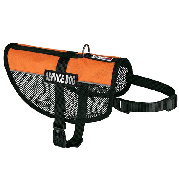 Dogline Service Dog Vest, 13 by 16-Inch, Orange