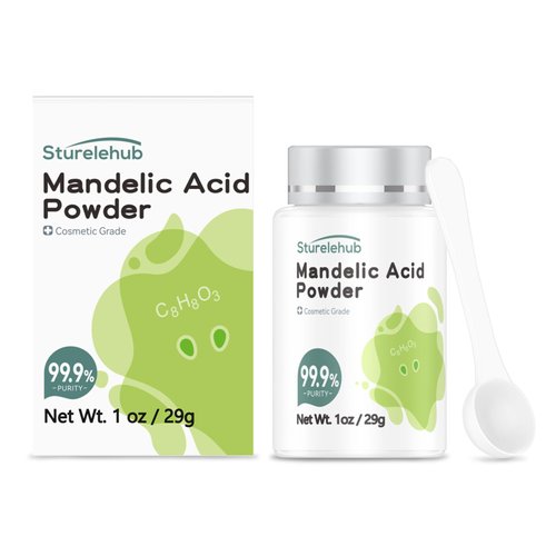 Mandelic Acid Powder, 1OZ 99.9% Purity, Natural, Cosmetic Grade, DIY Mandelic Acid Serum, Mandelic Acid Peel/Mask, Make Your Own Mandelic Acid Cream, Moisturizer, Deodorant