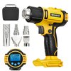 IRONFIST Heat Gun Cordless Welding Hot Air Gun with Digital Display 2-Temp Setting 50℃ to 550℃ & 6 Gear Wind Speed Adjustable Compatible with DEWALT Battery (Battery NOT Included)