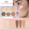 evpct 6 Colors Face Contour and Highlight Palette Face Contouring Makeup Kit for Beginners Cream Contour Palette for Mature Skin Cream Foundation Concealer Bronzer Powder Highlighter Makeup Palette