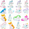 ONEST 16 Pieces Mini Unicorn Figurines Resin Garden Miniature Landscape Unicorn Cake Toppers Miniature Cute Cartoon Unicorn Crafts Ornament for Cake Garden Home Party Decoration