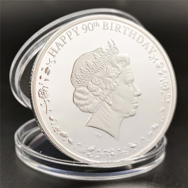 UK Queen Elizabeth II Happy 90th Birthday Anniversaire Commemorative Coins Remember Canada 2016 Coin (Silver)