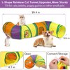 Retro Shaw Cat Toys for Indoor Cats 33 Pack,Kitten Toy Interactive Cat Feather Toy,Collapsible Cat Tunnel Tube Tent,Cat Springs Bell Rainbow Ball Crinkle Toy Mice Toy Pompom Ball Kitty Chase Exercise