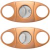 ALASKA BEAR® - Antique Bronze Cigar Cutter Stainless Steel Guillotine Double Cut Blade in Black Gift Pouch