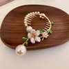 Hair clips claw camellia flower circle non slip hair clip strong hold jaw clips for thick and thin hairs hair accessories for women 6.5cm