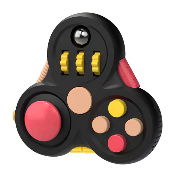 Yrissmiss Fidget Toys Adults,Fidget Pad Fidgets,Autism Figette Cubes,Cool Fidget Clicker Controller Desk Toys,Anxiety Relief Stress ADHD Toys,Sensory Fidget Cubes Gifts for Kids Teens Boys(Black)