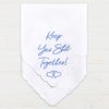 W&F GIFT Something Blue Wedding Gift Embroidered Handkerchief | Keep Your Shit Together! | Wedding Day Bride Gift