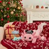 Tezituor Giant Mommy Axolotl Stuffed Animal with 4 Babies Inside, 31.5" Soft Realistic Axolotl Plush Pillow Toy Luminous Squishy Axolotl Plushies Birthday Gifts for Boys Girls