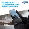 GliderGloves W15-9540M-BLCK-L Mens Texting Gloves. Warm Smartphone Gloves with Anti-Slip Grip, Insulated Layers & Full Hand Conductivity. Winter Style Black Touch Screen Gloves Women, Touchscreen Gloves Men