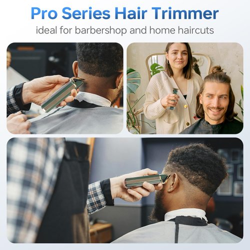 JAMAKY Cordless Hair Clippers for Men - Advanced LED Display T-Blade Trimmer, Professional 7500RPM Electric Hair Cutting Tools with 4 Precision Combs, USB Rechargeable with 100 Min Run for Home Use