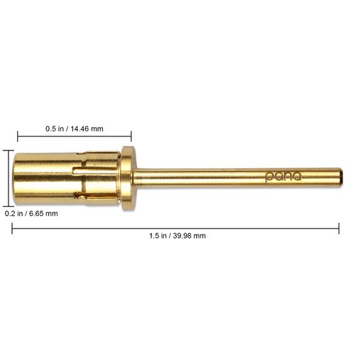 pana Loxo Gold Color Easy-Off Mandrel Bit 3/32Inch Shanks- For Nail Drill/File Made in USA