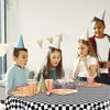 6 Pcs Black and White Checkered Tablecloths, 84 Inches Black Checkered Flag Round Table Cover, Disposable Plastic Gingham Racing Table Cover for Picnic, Truck, Car Birthday Party Supplies