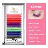 Colored Lash Extensions Easy Fan Volume Lashes 0.07 D 14mm Curl Pink White Red Purple Blue Green Dark Brown Mixed Individual Lash Extensions Self Fanning Volume Lash (0.07-D, 14mm)
