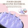 GOO GOO Scalp Massager Shampoo Brush, Scalp Scrubber with Soft Silicone Bristles for Dandruff Removal, Scalp Massager for Women Men Kids, Black Purple