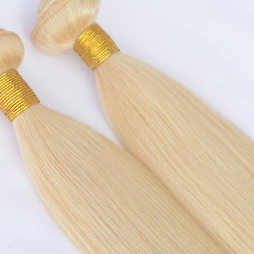 Choshim Hair 613 Blonde Peruvian Straight Hair Bundles Silky 100% Human Hair Virgin Remy Hair Extensions 1 Bundle Hair Weft(10inches, 100grams)