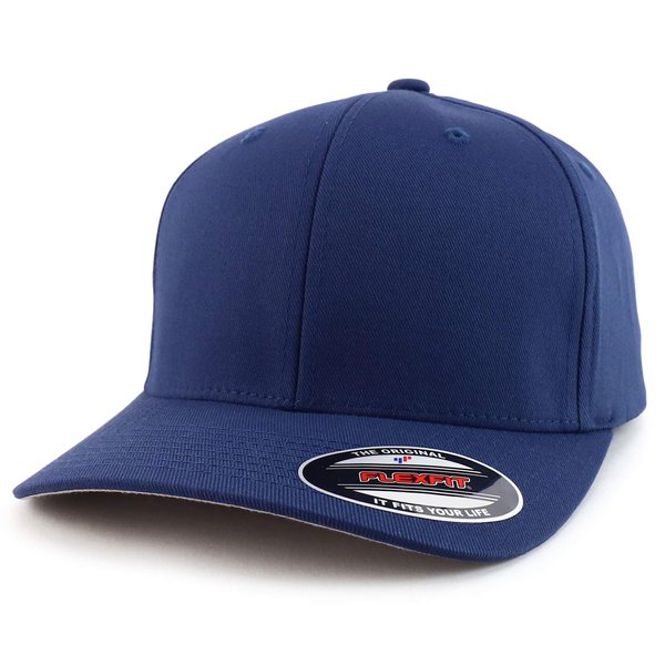 Armycrew Flexfit XL-4XL Oversize Curved Bill Structured Stretch Fit Baseball Cap - Navy - 3XL/4XL
