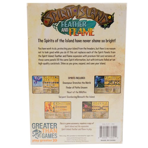 Greater Than Games | Spirit Island: Feather & Flame - Foil Panels | Cooperative Strategy Board Game Accessory | Premium Component Upgrade