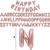 65Pcs Happy Birthday Balloons Set 2 Set Rose Gold Alphabet A-Z Letter Balloons 16in Balloon Foil Letter Decorations Party Decor Rose Gold Letter Balloons Alphabet A-Z Party Supplies