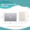 APQ Clear Top Loading Packing List Envelopes, 7 x 10 Inches. 100 Pack Packing Slip Envelope Pouches. Self-Seal Plastic Shipping Label Pouches. Durable Packing List Mailing Envelopes for Documents