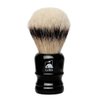 G.B.S Silvertip Badger Bristle Shaving Brush, Resin Black Handle with Stand Soft Bristles
