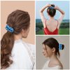 12 Pcs Shiny Soccer Hair Scrunchies Cheer Soccer Uniforms Scrunchie School Performance/Sports/Practice/Party/Gymnastics Scrunchie Ponytail Holder Wrist for Girls Cosplay Show (Blue)