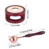 Wax Seal Warmer Wax Seal Kit Wax Melting Pot Wax Seal Furnace with Wax Melting Spoon for Wax Sealing Stamp Wax Seal Spoon Holder for Letter Envelope Stamp