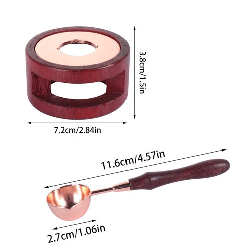 Wax Seal Warmer Wax Seal Kit Wax Melting Pot Wax Seal Furnace with Wax Melting Spoon for Wax Sealing Stamp Wax Seal Spoon Holder for Letter Envelope Stamp