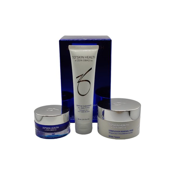 ZO SKIN HEALTH Getting Skin Ready Travel Kit incl. Gentle Cleanser 2 Fl Oz, Exfoliating Polish 0.57 Oz, 30 Complexion Renewal Pads